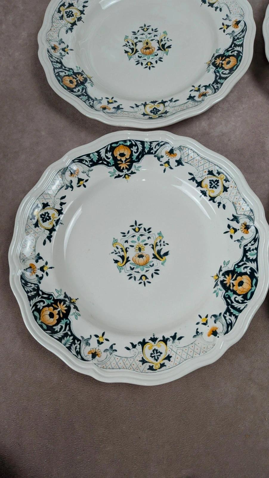 Lot de 6 assiettes plates Longchamp