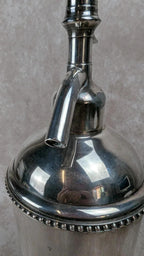 Ancien siphon à soda en métal argenté