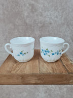 🌿 Duo de grandes tasses Arcopal – modèle Myosotis 🌿