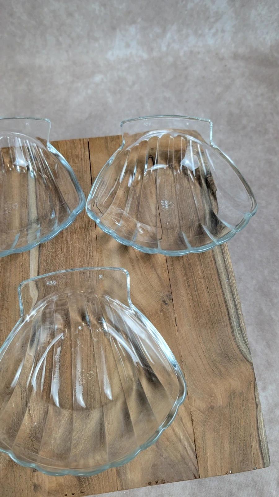 Lot de 5 coquilles en verre Sovirel France