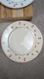 Lot de 4 assiettes plates vintage Sarreguemines – modèle Andrée