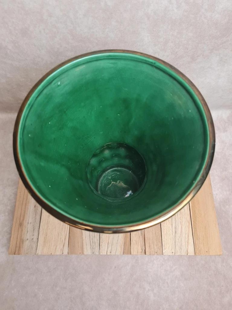 Grand vase Saint-clément modèle Ananas 🍍 vert – design Blanche Letalle – pièce vintage