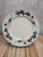 Assiette Gien ancienne décor floral violet 💜 terre de fer style campagne