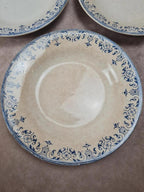 Lot de 7 assiettes creuses anciennes Creil et Montereau. Service La Vallières,23 cm