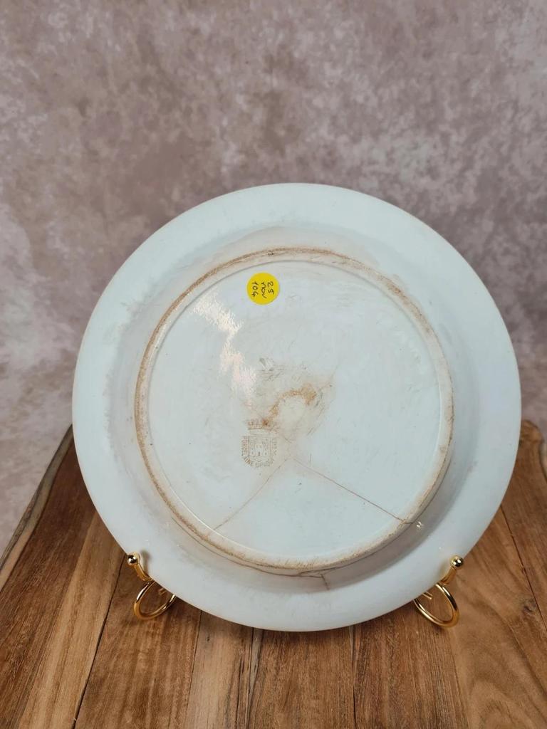 Assiette creuse ancienne Gien – modèle floral 🌸🍃