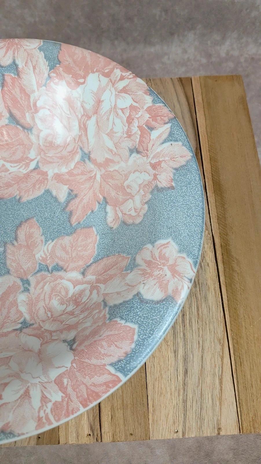 Plat creux vintage décor floral