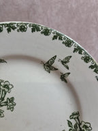 Assiette plate terre de fer Saint-amand – Modèle Denise – Décor vert