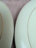 Lot de 12 assiettes creuses Opaceline Salins liseré doré vintage