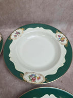 7 assiettes creuses Digoin Sarreguemines Champagne – Porcelaine opaque – Terre de fer vintage