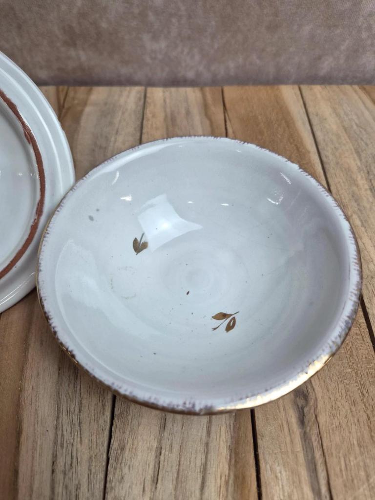 Boîte vintage en céramique M.i.c.a. Italy – décor doré