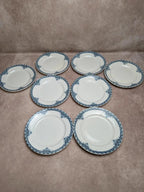 Lot de 8 assiettes à dessert Terre de Fer St Amand modèle Andrinople