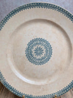 Plat rond Terre de Fer Creil et Montereau modèle Anglais
