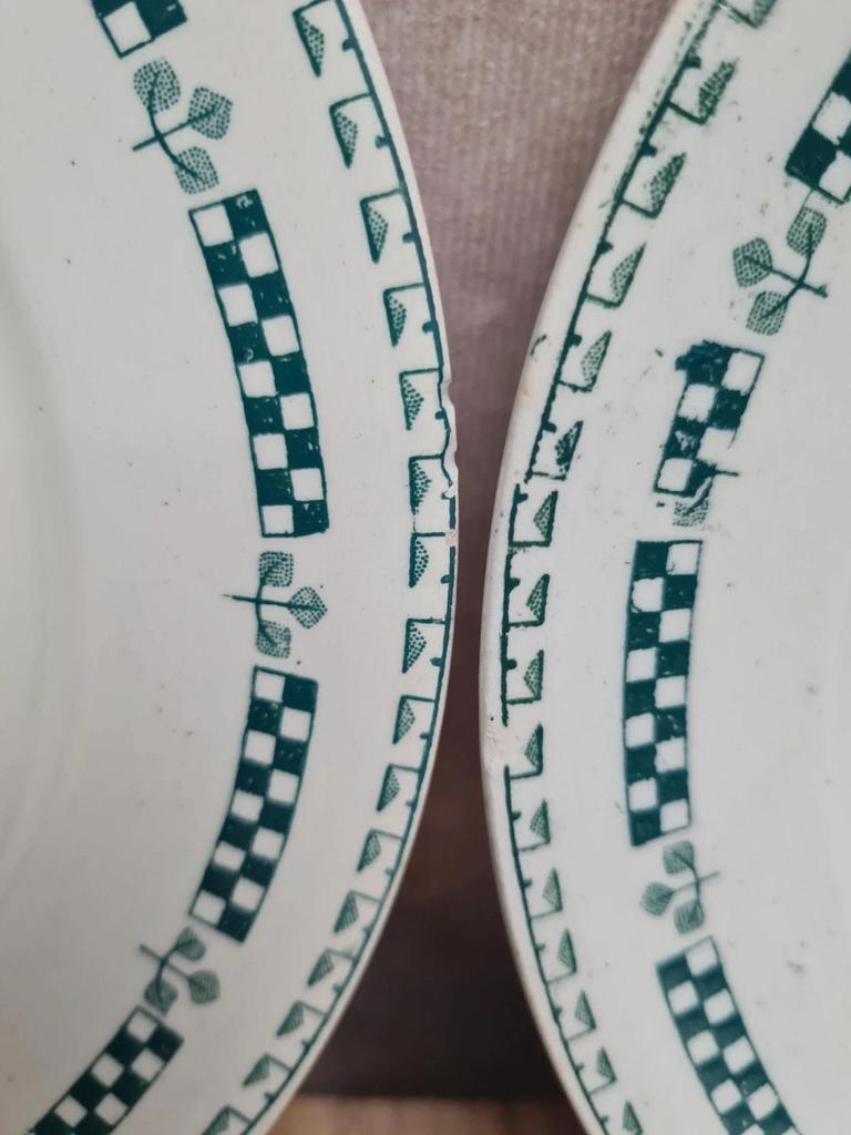Lot de 5 assiettes terre de fer Gien modèle Sophia 💚