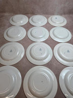 Lot de 12 assiettes Terre de Fer Clairefontaine Cyclamens