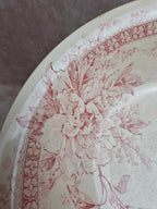 Bassine de toilette ancienne Gien Mireille rose 🌸 Terre de fer porcelaine opaque
