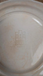 Lot de 2 assiettes Gien – Modèle Capucines – Faïence ancienne