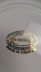 Lot de 6 assiettes à dessert anciennes L’amandinoise – dorure