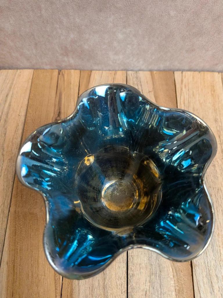 petit vase grès Gérard mer 1965 bleu irisé vintage