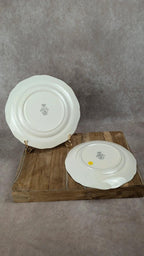 Lot de 2 assiettes anciennes Longwy « Shanghai »