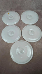 Lot de 5 assiettes à coquillages – moules en relief – faïence vintage