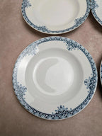 Lot de 6 assiettes creuses Terre de Fer St Amand modèle Andrinople
