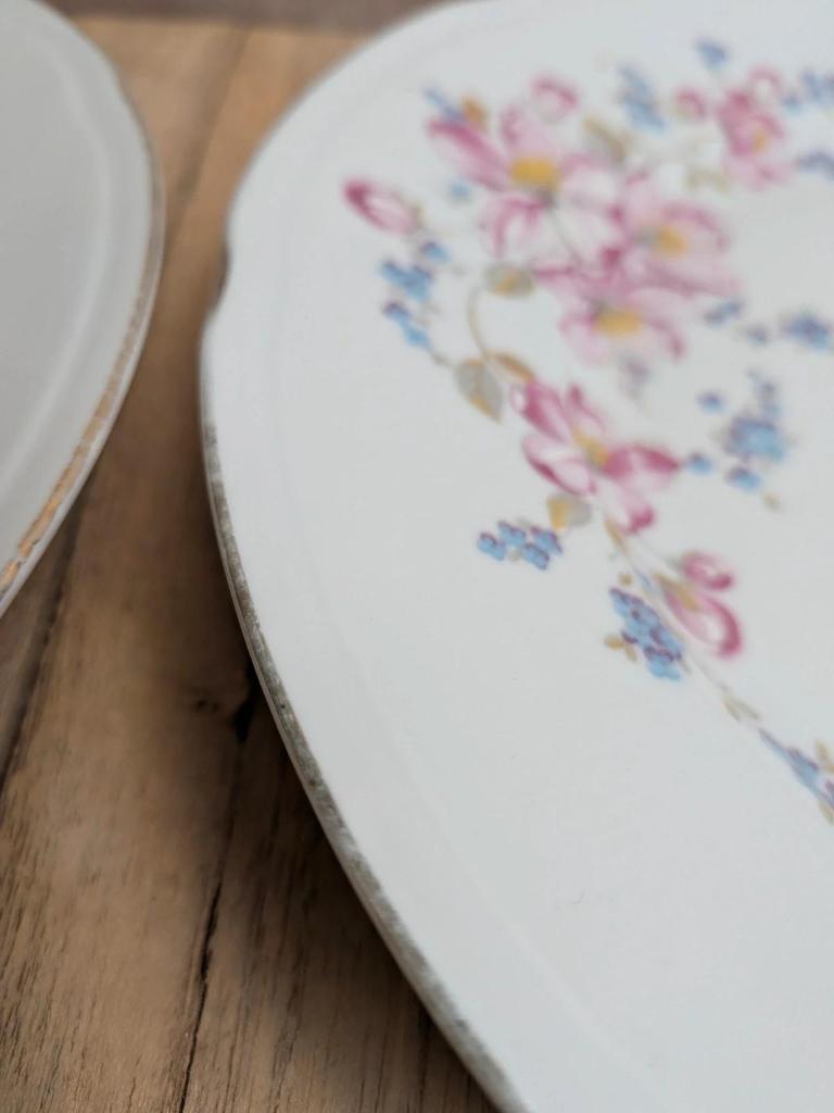 Lot de 3 assiettes plates vintage en porcelaine Jugoporcelan – Yougoslavie