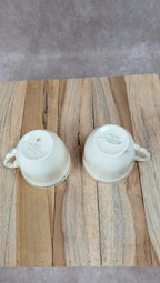 Lot de 2 tasses et 2 soucoupes anciennes Sarreguemines