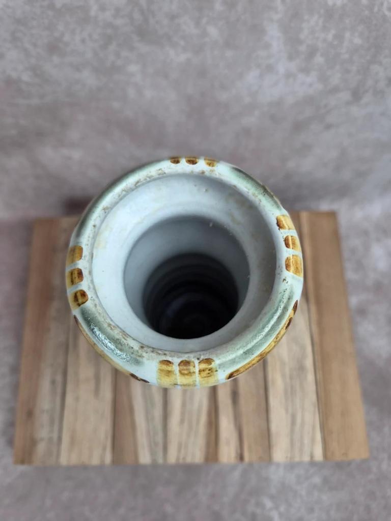 Grand vase bougeoir Keraluc Quimper Bo4 décor G6 – Georges Allier