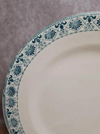 Lot de 2 assiettes plates anciennes Terre de Fer Salins modèle Celtic 💙