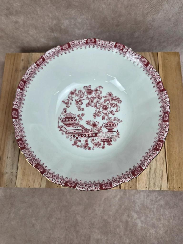 Saladier Seltmann Weiden Bavaria Theresia rouge – Porcelaine allemande vintage