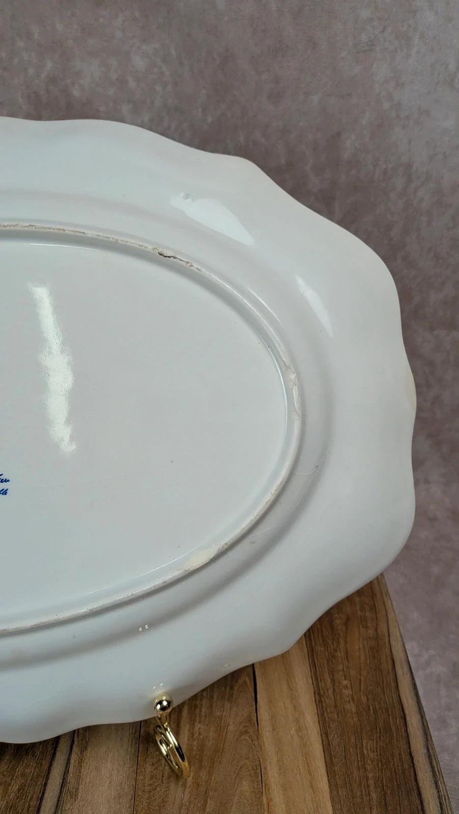 Plat ovale ancien Lunéville – Modèle The Cottage –