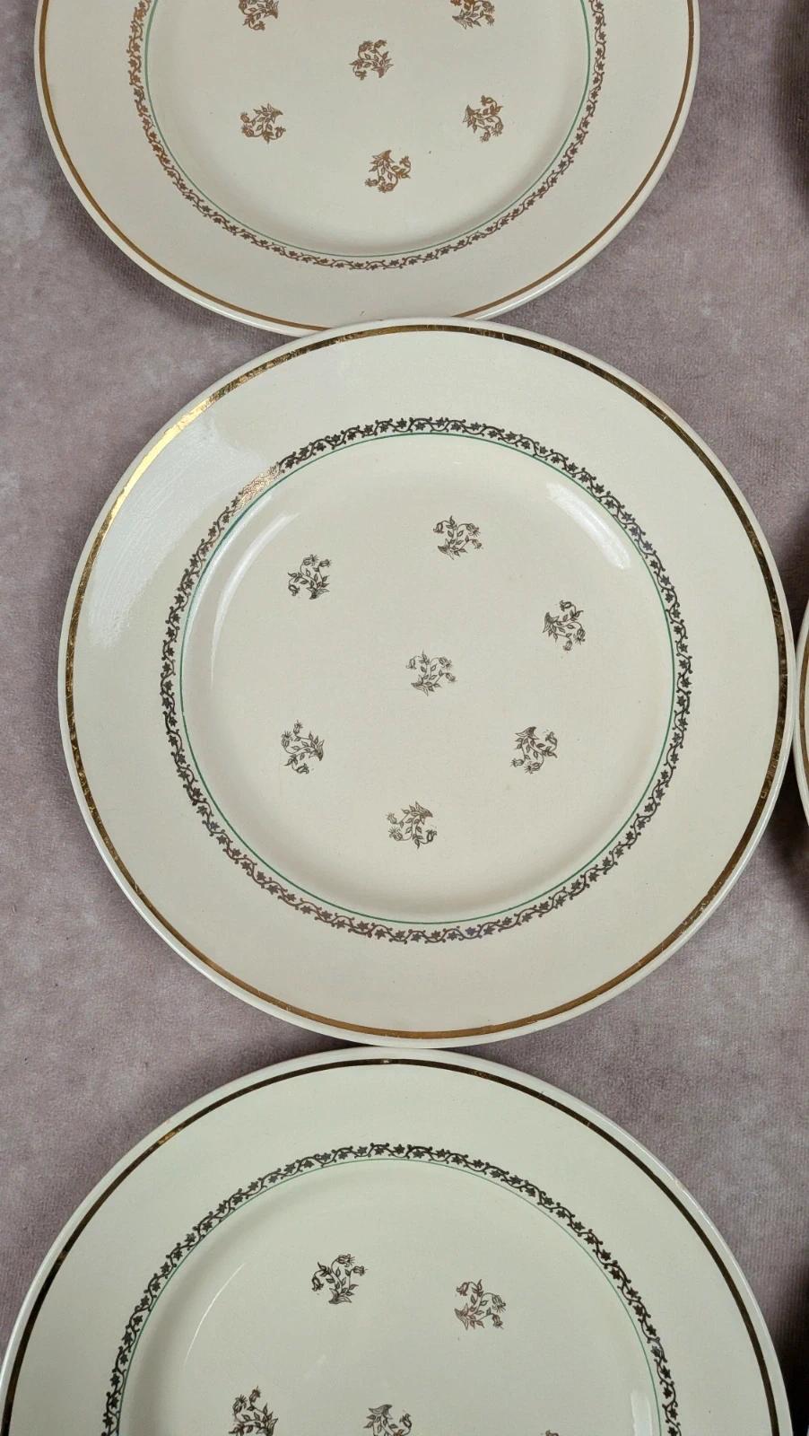 Lot de 6 assiettes plates Gien