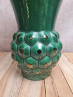 Grand vase Saint-clément modèle Ananas 🍍 vert – design Blanche Letalle – pièce vintage