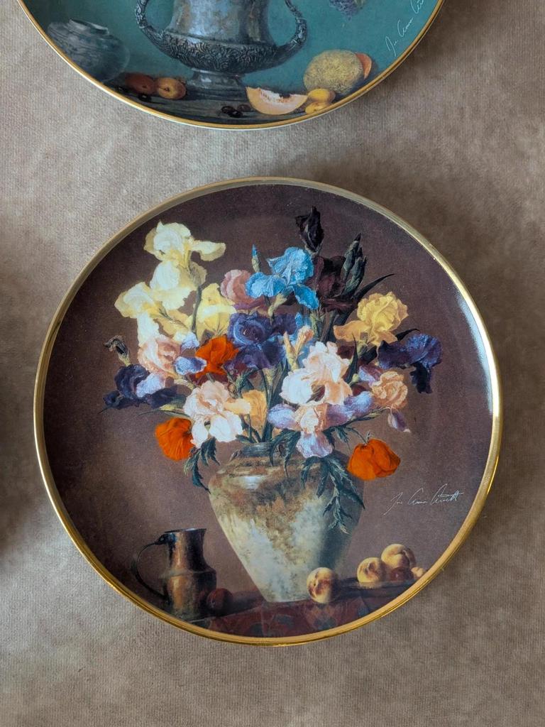 Lot 4 assiettes de collection Franklin Mint – Joe Anna Arnett – Fleurs – Édition limitée