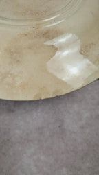Lot de 5 assiettes plates anciennes Vieillard & Cie Bordeaux, décor Clématite