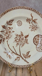 Assiette plate ancienne Terre de Fer – modèle Marguerite