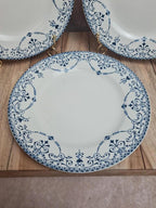 Lot de 3 assiettes à dessert Terre de Fer Hb & Cie – Service Balzac bleu 💙