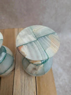 Lot de 4 verres à pied en onyx vintage