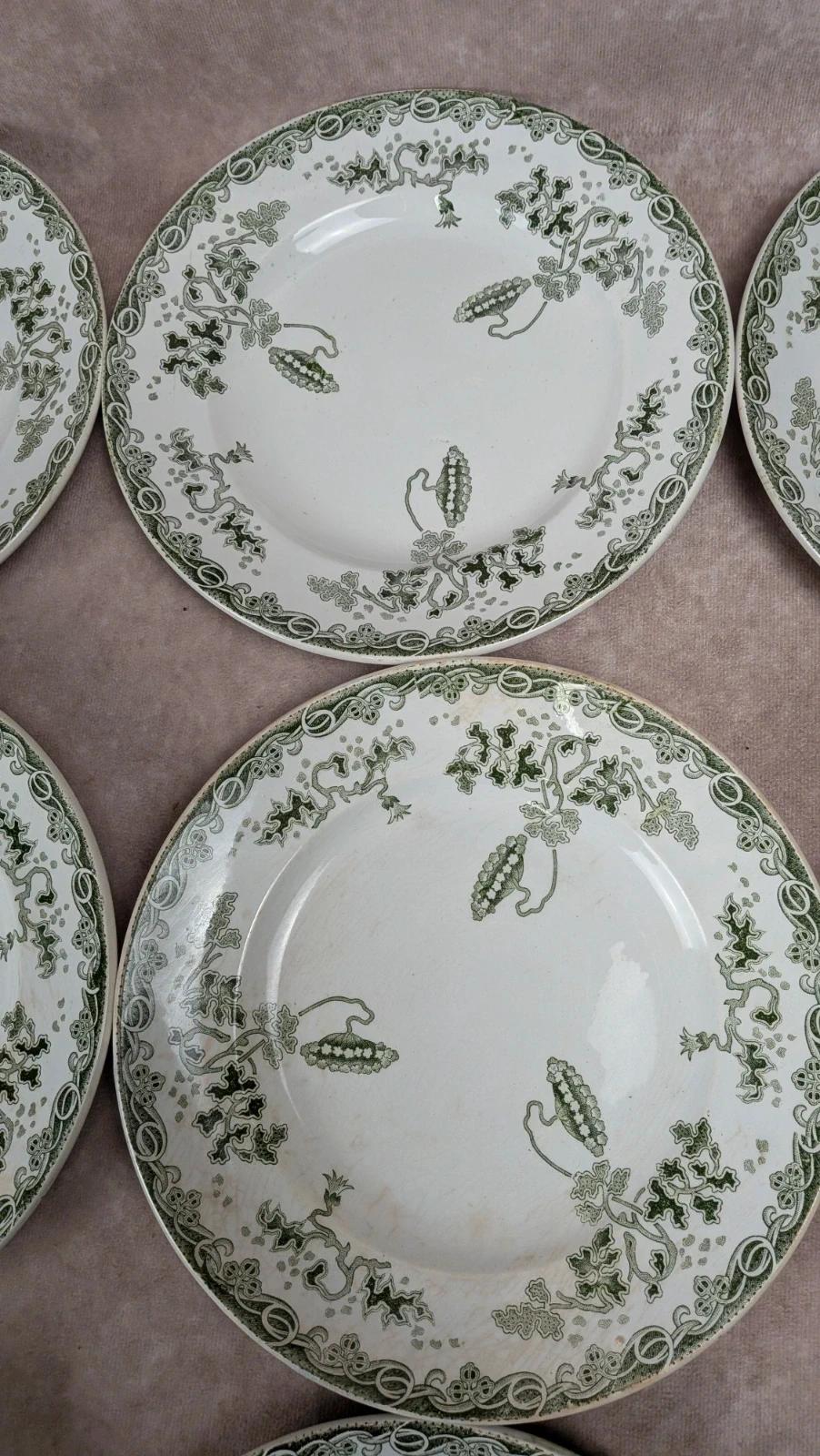 Lot 12 assiettes plates Terre de Fer Saint-amand modèle Modern Style 22 cm