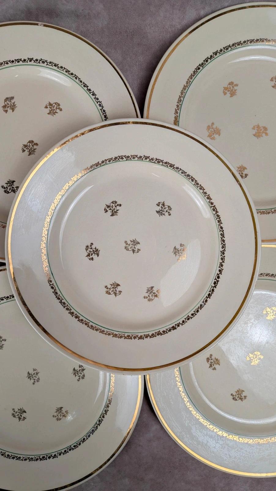 Lot de 6 assiettes plates Gien