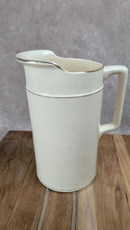 Grande cruche ancienne Sarreguemines à liserés dorés