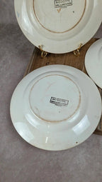 Lot de 3 assiettes plates vintage – Modèle Moderne – Sarreguemines & Digoin