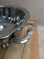 soupière ancienne en métal argenté style louis xv