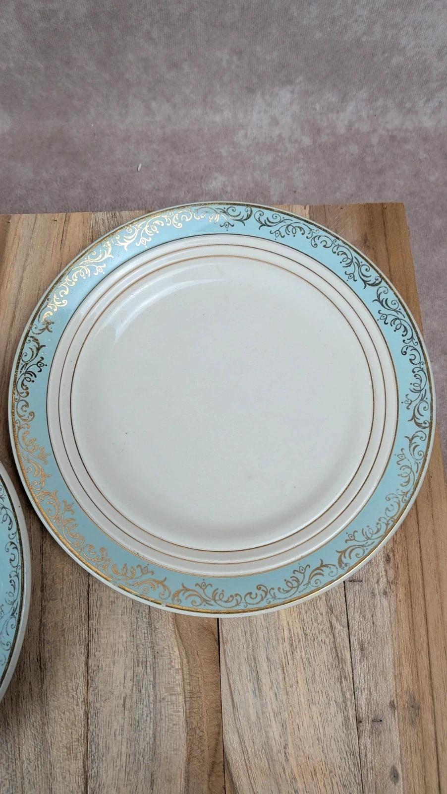 Lot de 2 assiettes à dessert vintage Cerranor – modèle Sully