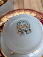 Service café Limoges porcelaine dorée