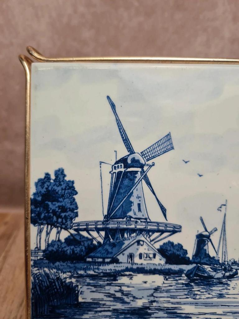 Dessous de plat Delft Blue décor moulin hollandais 🇳🇱