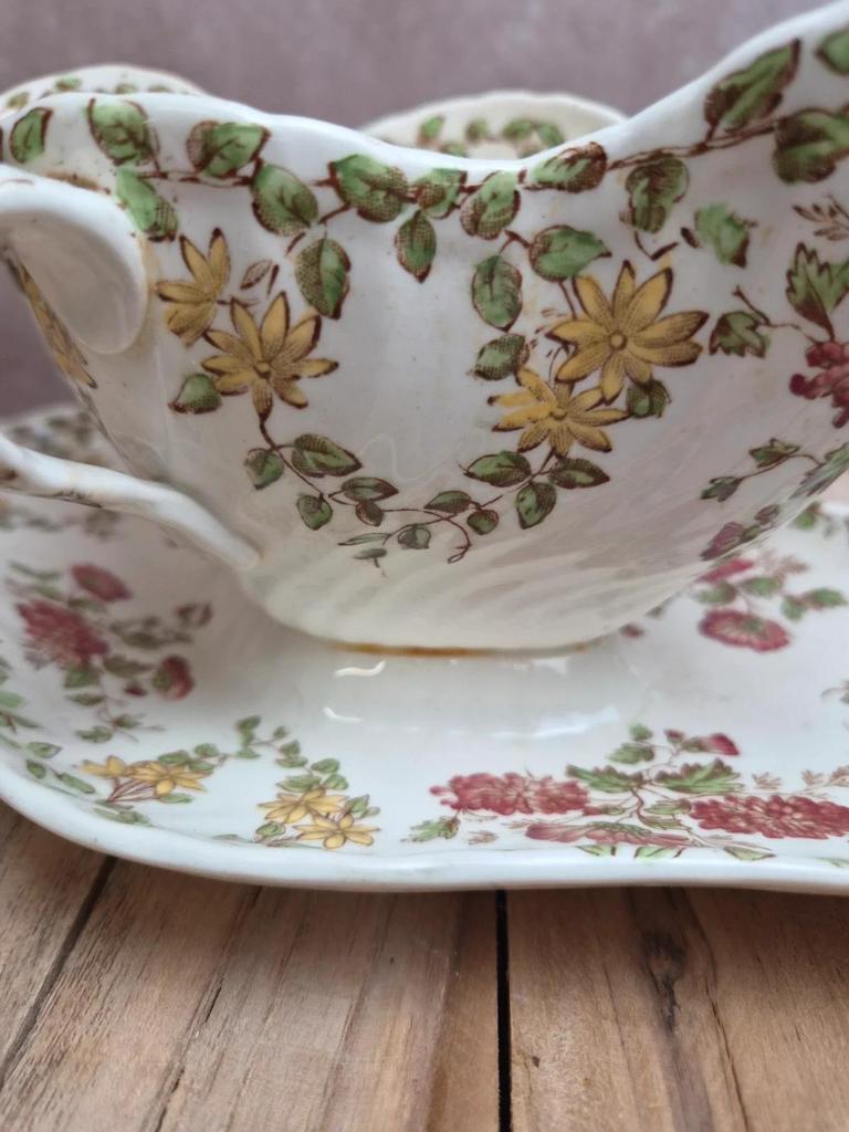 Saucière ancienne anglaise W.a. Adderley & Co – Staffordshire – fin Xixe
