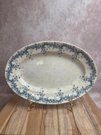 Grand plat ovale terre de fer Saint-amand Hamage modèle Byzantin 36 cm