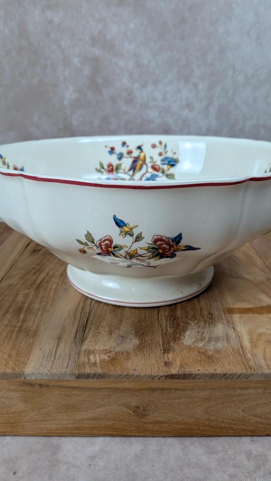 Grand saladier ancien Villeroy & Boch – Modèle “phoenix”
