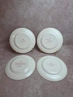 Lot 4 Assiettes Wedgwood Georgia Historical Plates Mulberry Angleterre Vintage